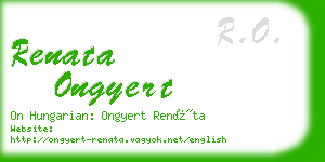 renata ongyert business card